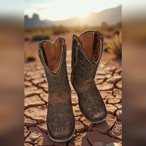 Texas Country Kids Western Cowboy Boots - Brown